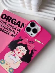 CASE iPhone 11 13 12 mimi 14 15 Pro 7 8 6 6 S Plus MAX XR XS MAX 7Plus 8Plus SE 2023 iPhone Jelly Case Ugly and Cute Girl Casing Silikon Tahan Benturan