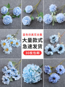 Đám Cưới Hiện Đại Màu Xanh Mô Phỏng Hoa Nghệ Thuật Sắp Xếp Để Trang Trí Trong Nhà Hoa Lụa Bóng Cửa Vòm Đạo Cụ