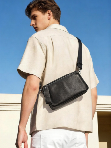 Pierre Cardin | Genuine Leather Crossbody Shoulder Bag for Men