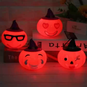 Jack-o-lantern Halloween portable lantern LED pumpkin lantern with scary laughter Halloween party decoration