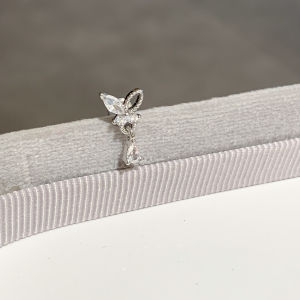 Butterfly Shaped Titanium Steel Earrings for Women Easy to Clean Anti Allergic Non Oxidizing Medical Steel Post Earrings