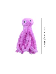 Soft Plush Octopus Cat Toy Interactive Chewing Toys For Indoor Cats Kitten Play Bite Resistant Catnip Dental Care Pet Supplies