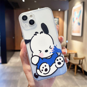 Couples Cute Cartoon Phone Case Transparent Silicone Full Cover Anti-Fall for iPhone 14 pro Max Apple 13 11/12 pro Max 17/16 7/8 plus