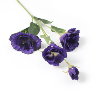 70CM 4Heads Silk Artificial Eustoma Flower Bouquet Long Stem Artificial Flower for DIY Wedding Party Center Decor Home Decor