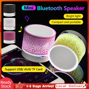 Colorful LED Light Mini Portable Bluetooth Speaker Wireless Speaker Rechargeable Bluetooth Speaker Support USB/ AUX/ TF Card