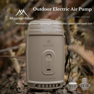 MOUNTAINHIKER Portable Air Pump USB Rechargeable Inflator suitable for camping tents air mattresses pool flotation devices.