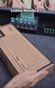 Bàn phím cơ không dây Monka K75 - Núm xoay Led RGB Hotswap Lót sẵn 5 lớp foam