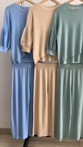 SET6592 Curvy Knit Set Oversize Top & Pants