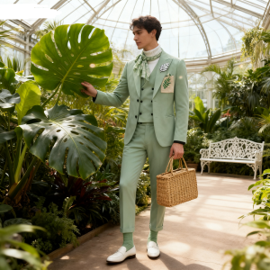 Mens Double Breasted Coat Pant Suit Casual Simple Blazer Vest Pants High Quality Recent Design Matching Set