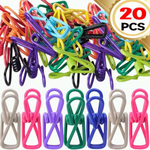 50PCS Mini Colorful Sealing Clips / Steel Wire Snack Bag Clamps / Household Laundry Clothespins / Multifunctional Fixing Clamps