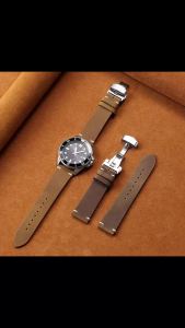 Vintage Stitching Cowhide Strap for Omega 18/20/21/22/24mm Business Wrist Bracelets for Seiko Leather Watchband Butterfly Buckle