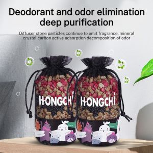 Car aromatherapy to remove odors with bamboo charcoal bags