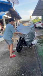 ผ้าคลุมรถมอเตอร์ไซค์ YAMAHA XMAX มีให้เลือก 2 เนื้อผ้า HI PVC-เทา และ HI PVC-เหลือง พร้อมส่ง