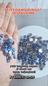 Payet Bulat Diamond Jahit Grade A Premium 8 Mm Per 20 Pcs