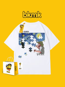 bkmk | Cotton Oil Painting Print T-Shirt Loose