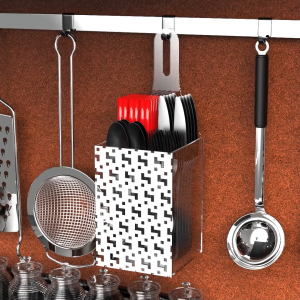 TEMPAT WADAH ALAT PENYIMPAN PENYIMPANAN SIMPAN PERALATAN DAPUR MASAK MAKAN SENDOK GARPU PISAU SUMPIT PISAU SPATULA CENTONG KOTAK ACRYLIC AKRILIK ORGANIZER ORGANISER CUTLERY HOLDER ESTETIK KEKINIAN ELEGAN MODERN BENING TRANSPARAN CLEAR MOTIF PUZZLE 271
