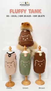 Pomapoo - Baju Kucing dan Baju Anjing Fluffy Tank