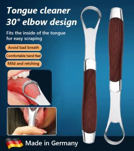 New Tongue Coating Cleaner Stainless Steel Tongue Scraper Bad Breath Artifact Men and Women Clean Tongue Coating Cleaning Tongue Scraper Stick