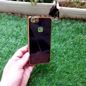 Case Vivo 1716 V7 Plus V7+ Softcase Jelly List Gold Premium Glossy Silikon