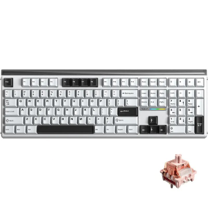AULA | AULA H108 Tri‑Mode Mechanical Keyboard 108 Key Hot Swap Gasket Mount LumioTune RGB Lightbox PBT Keycaps For PC Laptop Gaming