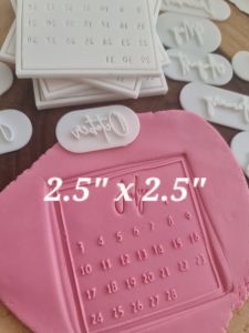 Calendar Months Fondant Stamp Cake Cupcake