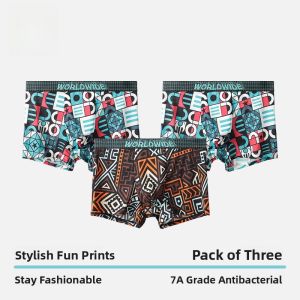 MiiOW | Mens Ice Silk Underwear Ultra-Thin Breathable Boxer Shorts Quick-Drying Seamless Flat Angle Briefs Comfortable Sports Innerwear