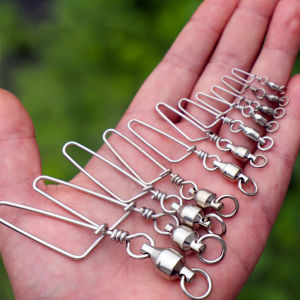 10pcs 26Lb-500Lb Silver Fishing Ring Solid Welded Rings High Strength Ring Snaps Swivels Bearing Connector Ball Bearing Swivels Jig Stainless Steel Fishing Tackle Accessories
