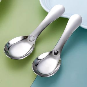 Thìa Bé Bằng Thép Không Gỉ 316 Cầm Ngắn Dùng Cho Trẻ Em Thìa Ăn Dùng Để Ăn Và Uống Súp Thìa Ăn Sâu Thìa Di Động