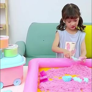Baby Shine Mainan Pasir Ajaib Set Anak 1kg Magic Sand Bisa 2 Warna Tatakan Balon