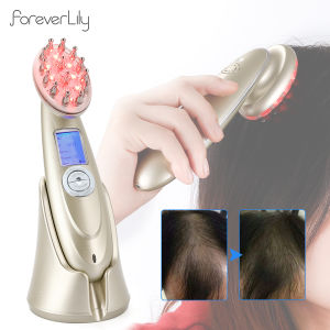 foreverlily | Electric Laser Hair Growth Comb Infrared EMS RF Vibration Massager Microcurrent Hair Care Hair Loss Treatment Hair Regrowth