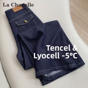 La Chapelle | Viscose Tencel High Waist Slim Fit Jeans Slim Straight Pants