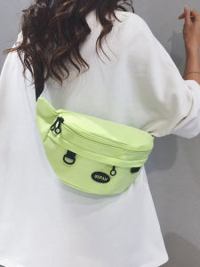 Korean Style Womens Crossbody Bag Sporty Versatile Single Shoulder Mobile Phone Waist Bag Casual Pure Color Summer Bag