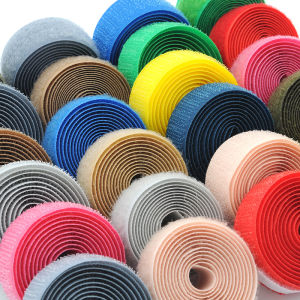 2Meter/Pair Colour Hook and Loop Fastener Tape No Glue Strips for Home Sofa Sheet DIY Sewing Supplies Magic Nylon Straps Sticker