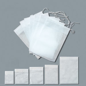 KLIMOTea bag pouch Tea Herb Filter Bag 100pcs 50pcs Disposable Drawstring Non-Woven Fabric Pouch for coffee
