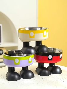 ชามอาหารสัตว์เลี้ยง ชามอาหารสุนัข ชามแมว ชามสแตนเลส 2ชั้น ชามอาหารแมว ชามสัตว์เลี้ยง ทรงยกสูง ทําความสะอาดง่าย มีขอบยางกันลื่น ชามใส่อาหารสำหรับสัตว์เลี้ยง ส่งของในไทย COD