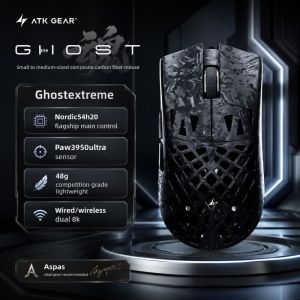 ATK | ATK GHOST Composite Carbon Fiber Wireless Gaming Mouse PAW3950 Ultra Sensor 48G Lightweight Esports Mouse 8K Competitive Gamer