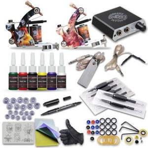 Bộ máy xăm tattoo machine dragon 2 máy (bộ gồm 20 chi tiết như hình)