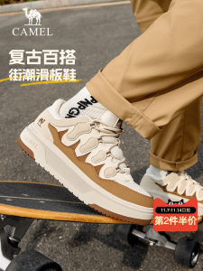 Camel Mens Casual Shoes 2025 New Style Comfortable All-Match Thick Bottom Classic Model Youth Sports Shoes round Toe EVA Outsole