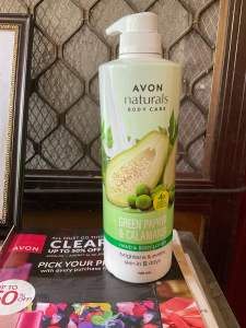 Avon Care Naturals Papaya Soya Hand and Body Lotion 750 ML - 10 in 1 Healthy & Brightening Extracts - 5 Days Brightening - For Hand and Body. “Original “