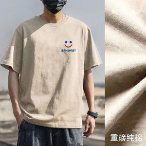 ผ้าฝ้ายระบายอากาศเสื้อยืดสําหรับผู้ชายฤดูร้อนคอวีแขนสั้นแขนสั้นสบายๆอินเทรนด์ย้อนยุควัฒนธรรมจีนพิมพ์เสื้อยืด