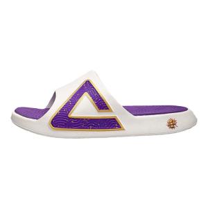 Peak Taiji Slippers Mens Summer New Purple Gold Color Lakers Sports Slippers Outdoor Anti-slip Taiji Sandals Breathable Lightweight