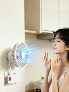 FADEKANG | Kitchen Fan With Switch And 3-Outlet Socket