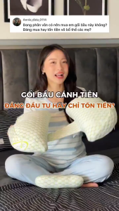 Gối bầu cánh tiên cao cấp sợi tre tặng kèm gối phụ hỗ trợ giảm Đau lưng ngủ ngon giấc cho mẹ bầu
