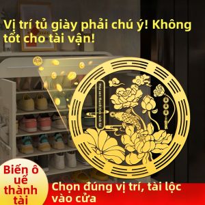 WUYUEDIPIN | Feng Shui Auspicious Door Facing Fixing Lotus Koi Sticker