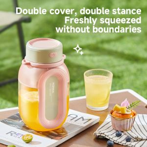 HOT Portable KONKA Juice Blender 1000ML Wireless Fruit Blender Juice Maker 10 Leafs Electric Juicer Cup Water Bottle 搅拌杯