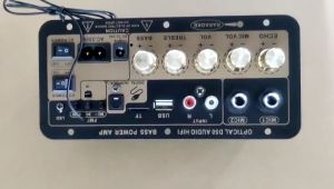 papan dengan serat optik D50 12v-24v/220v bluetooth power amplifier papan audio amplifier rumah karaoke subwoofer DIY