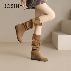 Josiny | Womens Flat Padded High Knight Boots