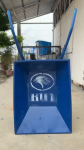 รถเข็นปูน รถเข็นปูนล้อเดี่ยว สีฟ้า ล้อยาง แม็กซ์ เหล็กแท้ ขนาด 12 นิ้ว