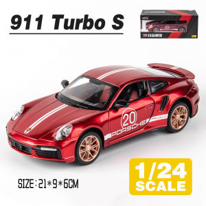 LEO 1:24 Porsche 911 Turbo S Metal Diecast Alloy Toy Car Model Trucks For Kids Toys Vehicles Hobbies Collecti