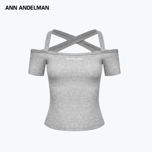 ANN ANDELMAN | Star-Endorsed Off-Shoulder Halter Top Short Sleeve
